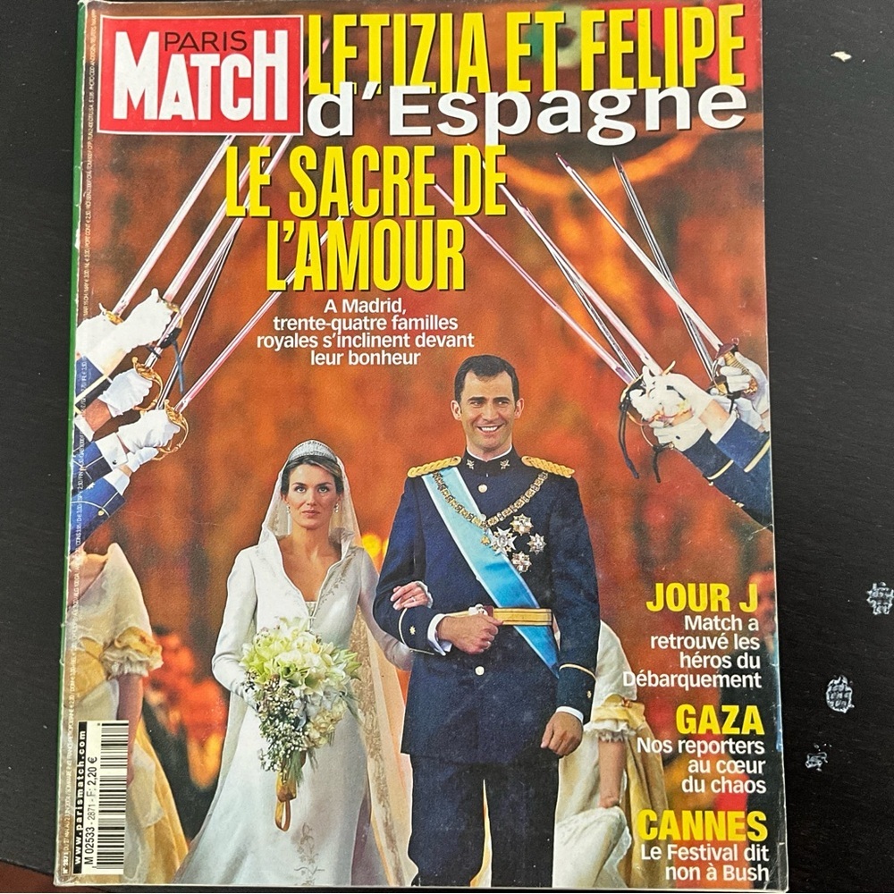 PARIS MATCH 2871 Mariage Letizia Espagne Israel  Rafah Gaza Bedford Overlord